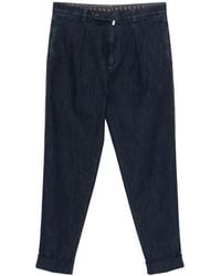 Berwich - Pleated Rolled Hem Jeans - Lyst