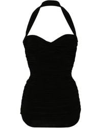 Norma Kamali - Bill Moi Jurk Met Ruches - Lyst