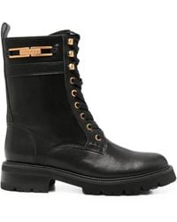 Twinset - Bottines Lacées À Plaque Logo - Lyst