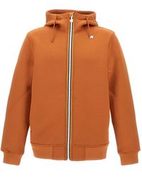 K-Way - Felpa Con Cappuccio E Zip - Lyst
