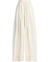 Ralph Lauren - Leather Vanessa Wide-Leg Trousers - Lyst