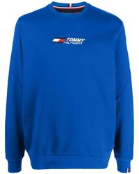 Tommy Hilfiger - Logo-Print Cotton Sweatshirt - Lyst