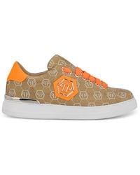 Philipp Plein - Jacquard Monogram Low-Top Sneakers - Lyst