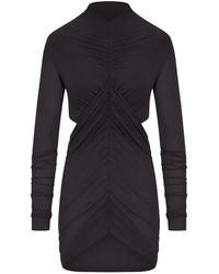 Rick Owens - Ruched Cut-Out Mini Dress - Lyst