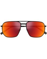 Maui Jim - Shark's Cove Geometric-Frame Sunglasses - Lyst