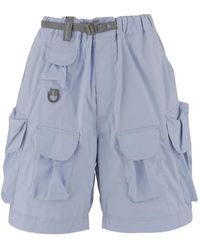 and wander - Belted Multi-Pocket Shorts - Lyst