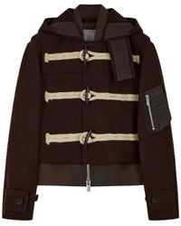 Sacai - Toggle-Fastening Hooded Jacket - Lyst