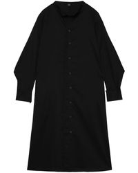Y's Yohji Yamamoto - Long-sleeve Cotton Midi Shirtdress - Lyst