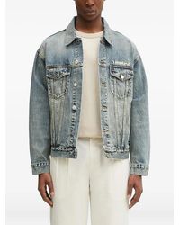 A Bathing Ape - Denim Jack Met Geborduurd Logo - Lyst