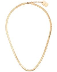 Saint Laurent - Herringbone-Chain Necklace - Lyst