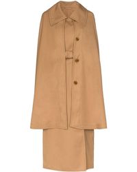 Lemaire Cape Belted Trench Coat - Brown