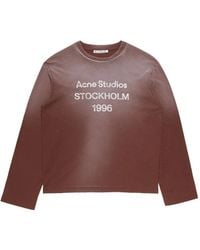 Acne Studios - Long-Sleeve Logo-Print T-Shirt - Lyst