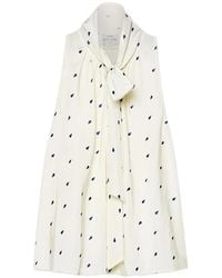 forte_forte - Tie-Detail Teardrop-Print Top - Lyst