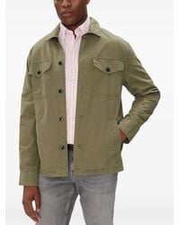 Tommy Hilfiger - Button-Up Logo-Patch Jacket - Lyst