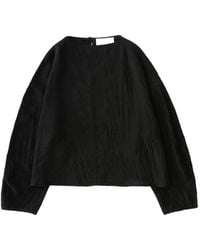 Studio Nicholson - Lau Top Met Lange Mouwen En Gekreukt Effect - Lyst