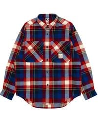 Aape By A Bathing Ape - Hooded Plaid Shirt - Lyst