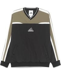 adidas - Felpa Con Dettaglio A 3 Righe - Lyst