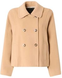 Pinko - Double-Breasted Cropped Coat - Lyst