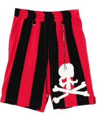 MASTERMIND WORLD - Short Rayé À Patch Tête De Mort - Lyst