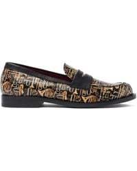 SCAROSSO - Graphic-Print Loafers - Lyst