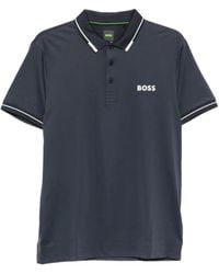 BOSS - Logo-Print Trimmed Polo Shirt - Lyst