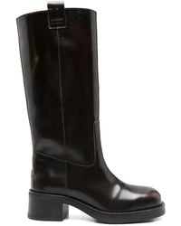 Alohas - 40Mm Calf Leather Biker Boots - Lyst