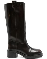 Alohas - 40Mm Calf Leather Biker Boots - Lyst
