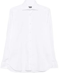 ZEGNA - Long-Sleeve Spread-Collar Shirt - Lyst