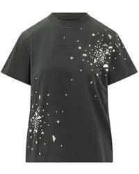 Des Phemmes - Crystal-Embellished T-Shirt - Lyst