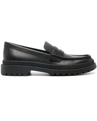 COACH - Penny-slot Leather Loafers - Lyst