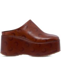 Marine Serre - 85Mm Crescent Moon-Print Mules - Lyst
