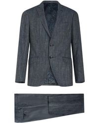 Etro - Check-pattern Single-breasted Suit - Lyst