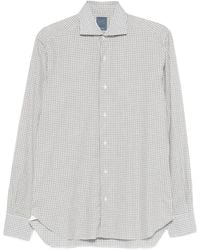 Barba Napoli - Button-Up Overhemd Met Gingham Ruit - Lyst