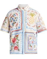 FARM Rio - Tropical Cross Stitch Embroidered Shirt - Lyst