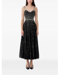 Dina Melwani - Crystal-Embellished Midi Dress - Lyst