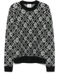 CASABLANCA - Monogram-Pattern Knitted Sweater - Lyst