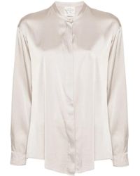 forte_forte - Silk Shirt With A Mandarin Collar - Lyst