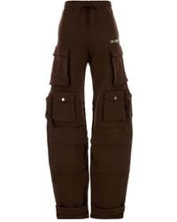 The Attico - Pantalon De Jogging En Coton À Poches Cargo - Lyst