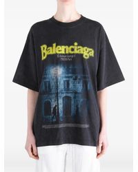 Balenciaga Limited Edition Music Series Oversized T-Shirt in Black