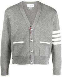 Thom Browne - Cardigan Con Dettaglio A 4 Righe - Lyst
