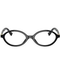 Miu Miu - Oval Optical Glasses - Lyst