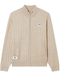 Chocoolate - Cable-Knit Zip-Up Cardigan - Lyst