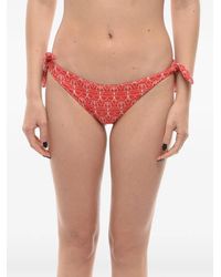 KARL LAGERFELD - Logo-Print Side-Tie Bikini Briefs - Lyst