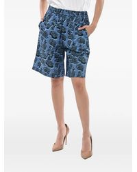 Stella McCartney - Patterned Elastic-Waist Shorts - Lyst