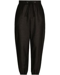 Dolce & Gabbana - Logo-Patch Drawstring-Waist Trousers - Lyst