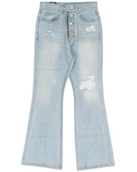 Protocol Index - Distressed Flared Jeans - Lyst