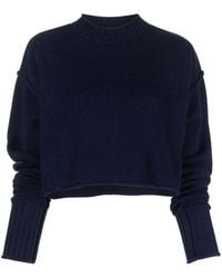 Sportmax - Ribbed-Knit Cropped Jumper - Lyst