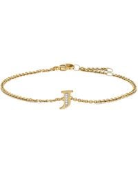 David Yurman - 18K Petite Pavé Initial Diamonds Bracelet - Lyst