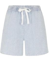 Juvia - Pantalones Vaqueros Cortos Maila A Rayas - Lyst