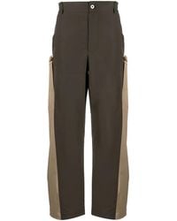 Feng Chen Wang - Two-Tone Straight-Leg Trousers - Lyst